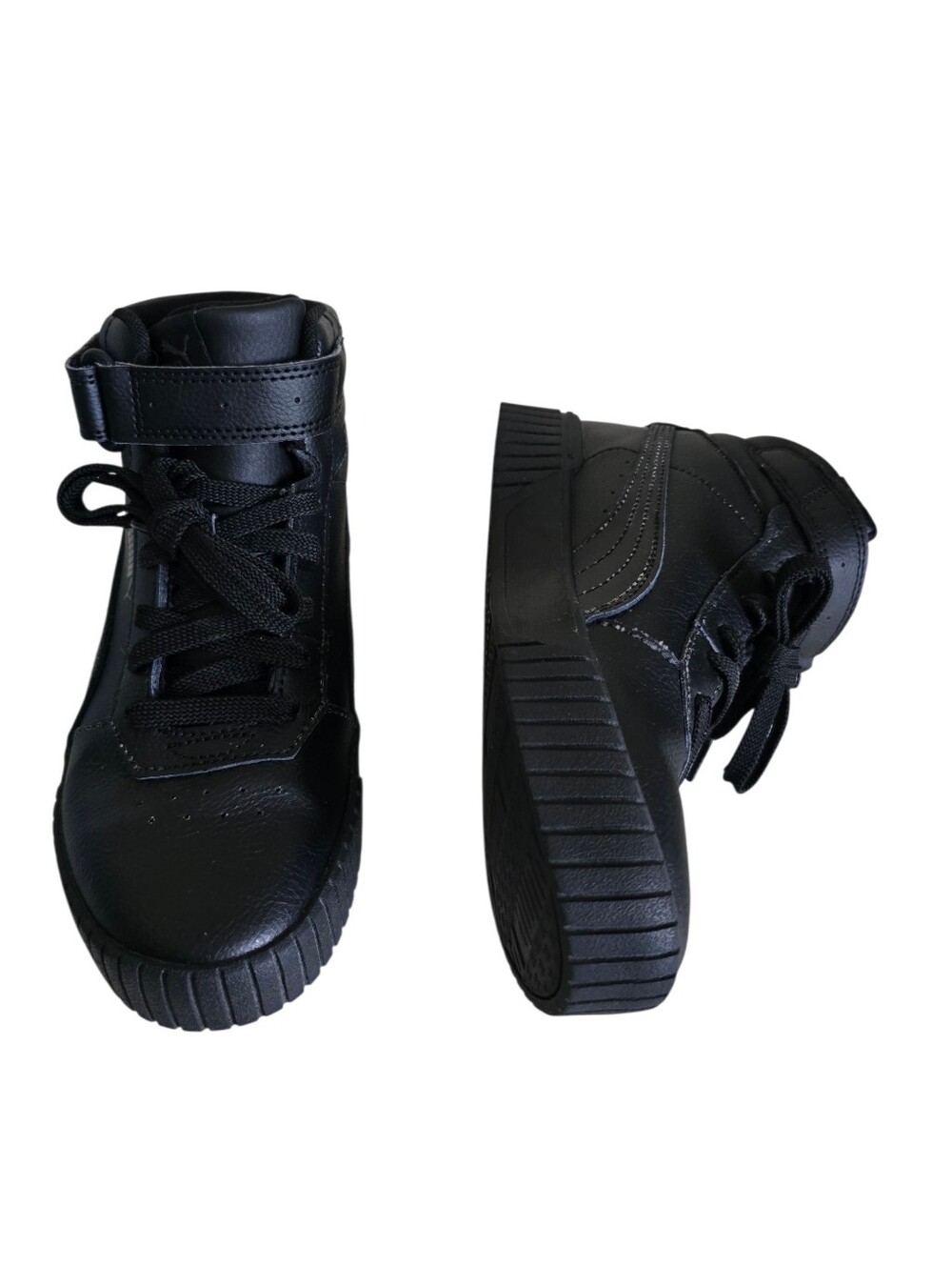 PUMA Carina 2.0 Mid Women's Arhletic Black Leather Sneakers - Picture 8 of 16